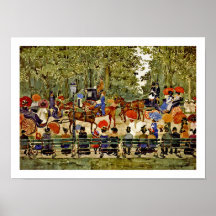 Nova Iorque - Central Park em 1901 - Prendergast Posteres