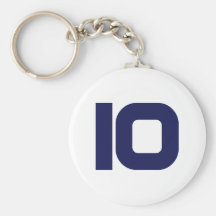 Número 10 chaveiros