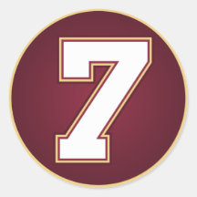 Número 7 adesivos