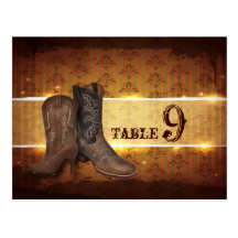 número da mesa do país das botas de vaqueiro do vi cartões postais