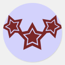 O americano vermelho Stars etiquetas Adesivos