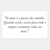 O amor é a poesia ... adesivo