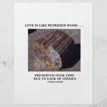 O amor é como madeira Petrified… preservada ao lon Panfletos Personalizados