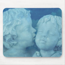 O amor está no ar, beijo de pedra dos anjos do vin mousepad