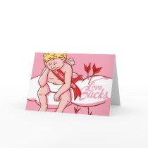 O amor suga cartão dos Valentim do Cupido o anti C postais