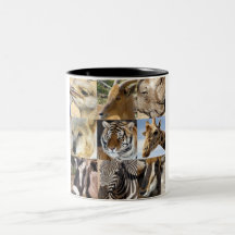 O animal selvagem enfrenta a caneca