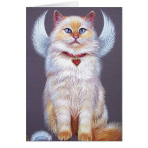 O anjo dos namorados (gato de Ragdoll) Cartoes