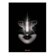O anjo Eyes o cartão da arte do Fractal Cartões Postais