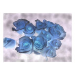 O azul Hauntingly bonito tinged rosas Convites