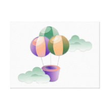 O balão de ar quente 149 esticou o impressão das c impressão em tela canvas