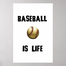 O basebol é vida pôsteres