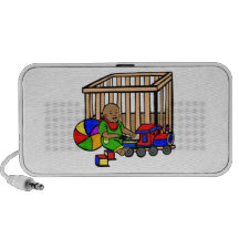 o bebê brinca o playpen sistema de som