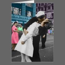 O beijo da segunda guerra mundial postais