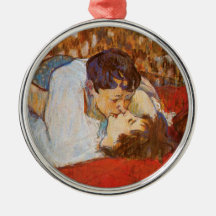 O beijo por Henri de Toulouse-Lautrec Enfeite Para Arvore De Natal