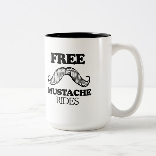 O BIGODE LIVRE MONTA o t-shirt Caneca