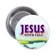 o botão Jesus nunca falha Pins