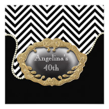 O branco formal do preto do aniversário PERSONALIZ Convites