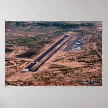 O branco lixa o aeroporto regional: Alamogordo, na Poster