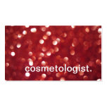 O brilho vermelho Sparkles Cosmetologist do efeito Cartões De Visitas