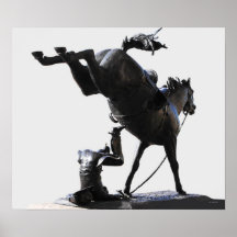 O Bronc Bucking lanç o vaqueiro Posteres