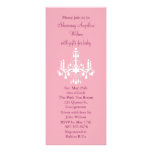O candelabro do bebê (rosa) convite personalizado