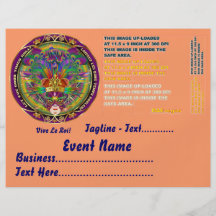 O carnaval 8,5" x 11" paisagem vê por favor notas panfleto personalizados