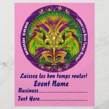 O carnaval 8,5" x 11" vê por favor notas panfleto personalizados
