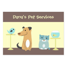 O cartão de visita do baby-sitter do animal de est