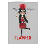 O cartão original dos anos 20 rujir do Flapper