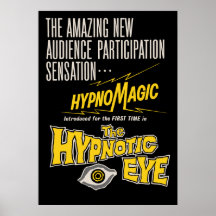 O cartaz cinematográfico hipnótico do olho poster