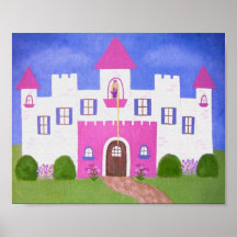 O castelo de Rapunzel - princesa Castelo Miúdo Par Pôsteres