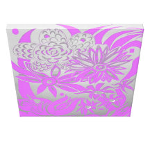 o cetineta cor-de-rosa e de prata o mais pinkest impressão de canvas esticadas