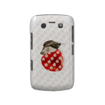 O chapéu das mulheres do vintage com corações capas blackberry