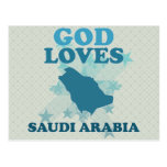 O deus ama Arábia Saudita Cartão Postal