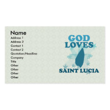O deus ama o santo Lucia Cartões De Visita