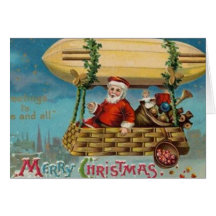 O dirigível do papai noel cartoes