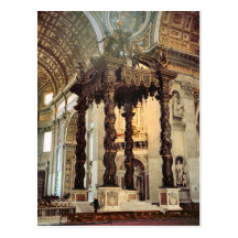 O dossel de Bernini sobre o altar alto Cartões Postais