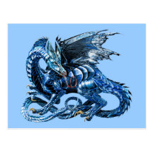 O dragão azul - cartoes postais
