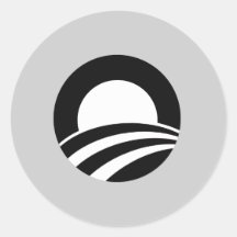 O é para Obama Adesivos Em Formato Redondos