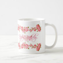 O feliz aniversario aumentou caneca