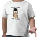 O formando sábio bonito feito sob encomenda do pré camiseta