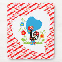 O galo português da sorte mouse pad