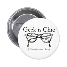 O geek é botão chique pins