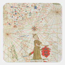 O império turco, de um atlas náutico, 1646 adesivo