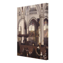 O interior de Oude Kerk, Amsterdão, c.1660 Impressão Em Tela Canvas