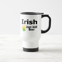 O irlandês apenas adiciona a cerveja caneca