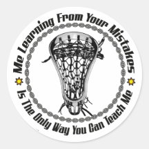 O Lacrosse Smack a etiqueta de YourMistakes Adesivos Redondos