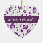 O leopardo roxo acopla o ornamento C018