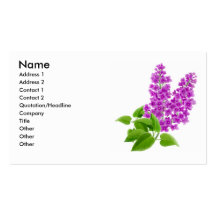 O Lilac floresce o cartão de visita