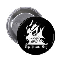 o logotipo do navio de pirata da baía do pirata botons